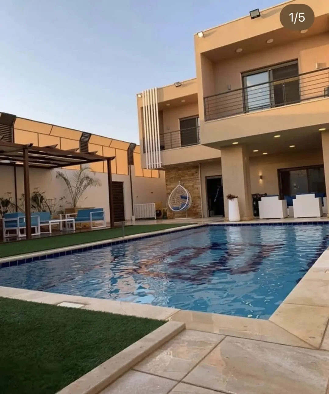 شاليه بمنطقه الجوفه البحر الميت مجهز بالكامل مع بركه سباحه وغرفتين ماستر ومطبخ راكب