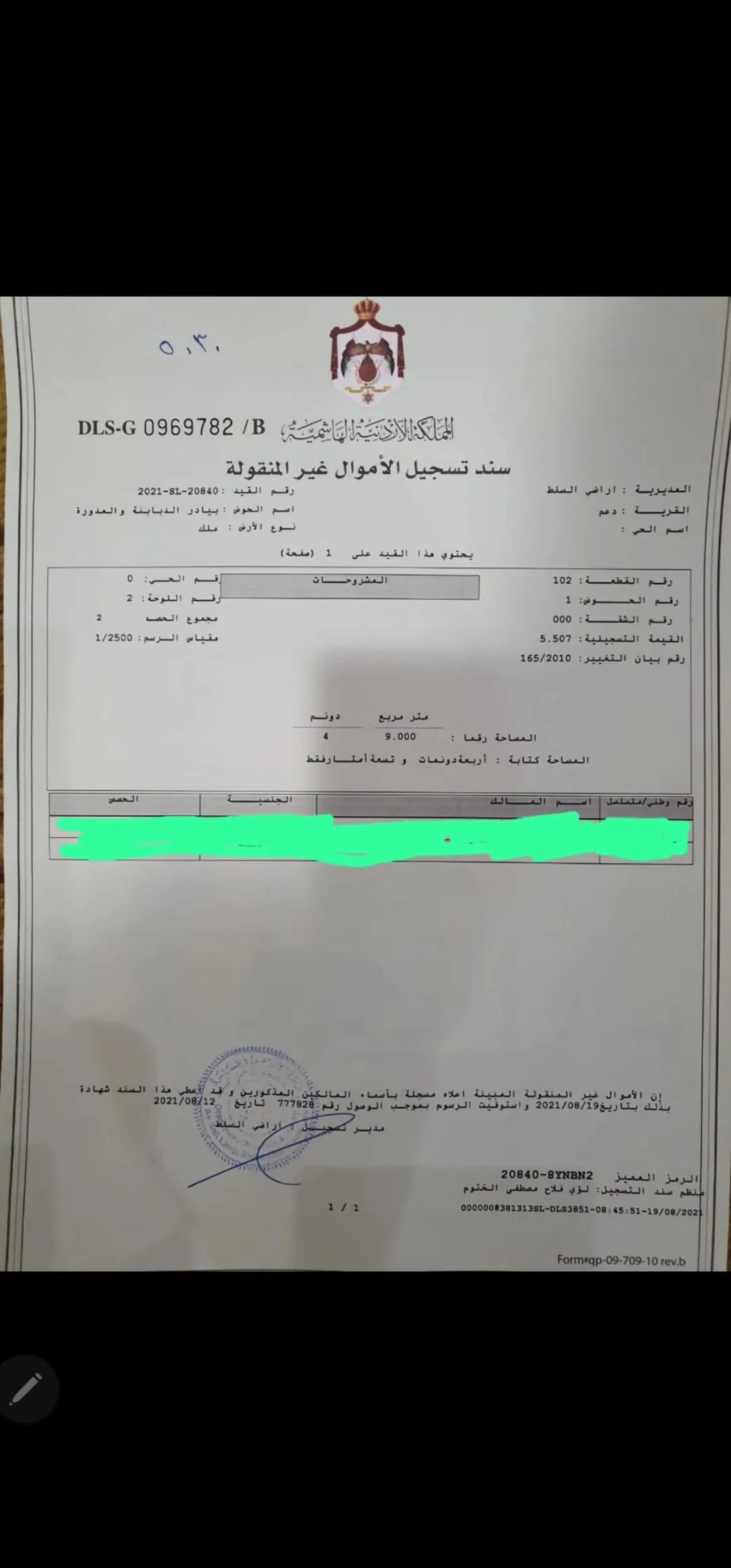 أرض زراعية مشجرة بالزيتون بمساحة 4 دونمات على شارعين في السلط – 75,000 دينار أردني