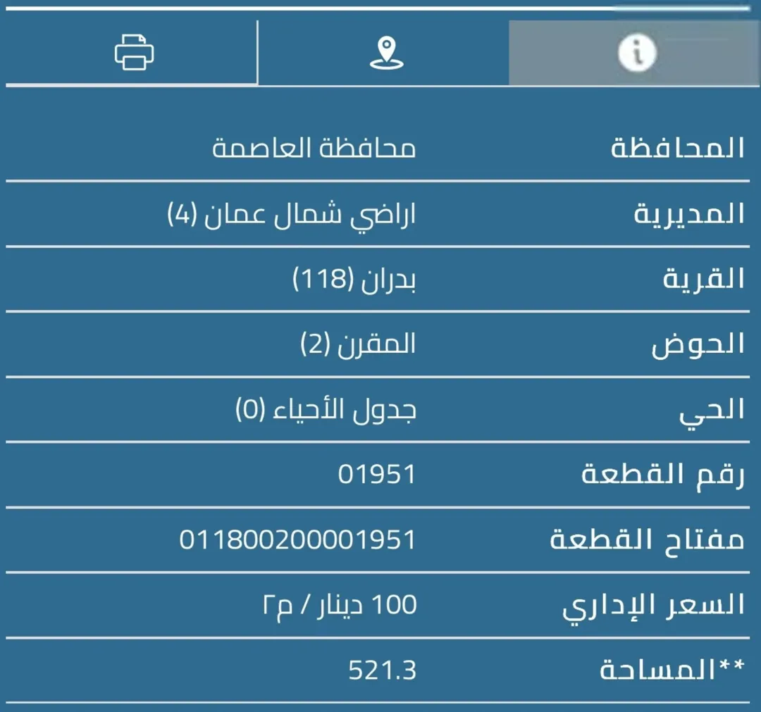 أرض سكنية بمساحة 521 متر مربع في أرقى مناطق شفا بدران