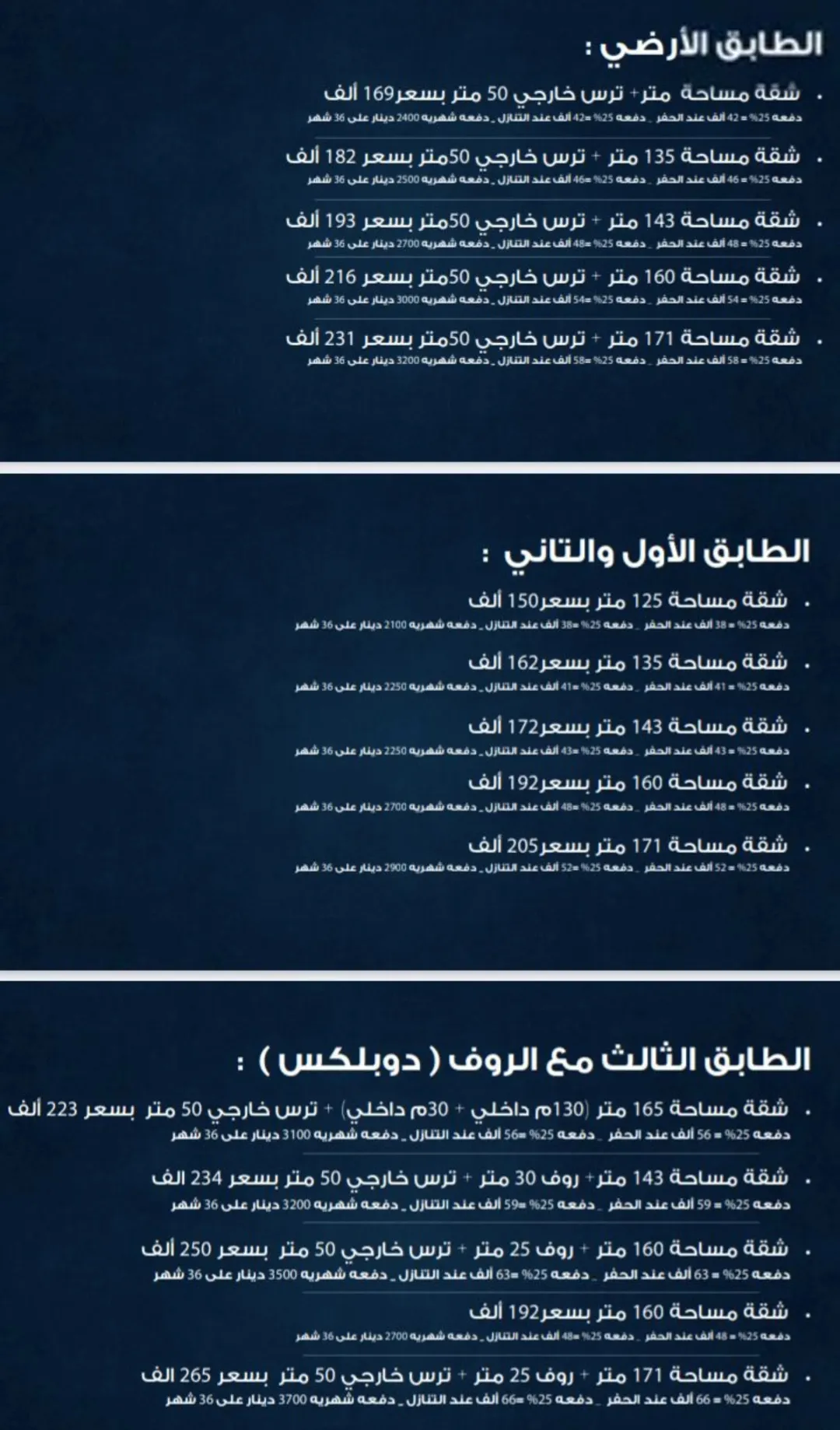 مشروع جديد شقق للبيع دير غبار