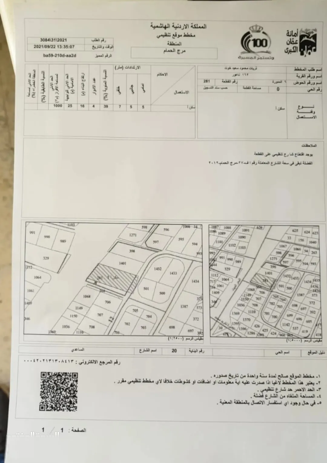 ارض في مرج الحمام