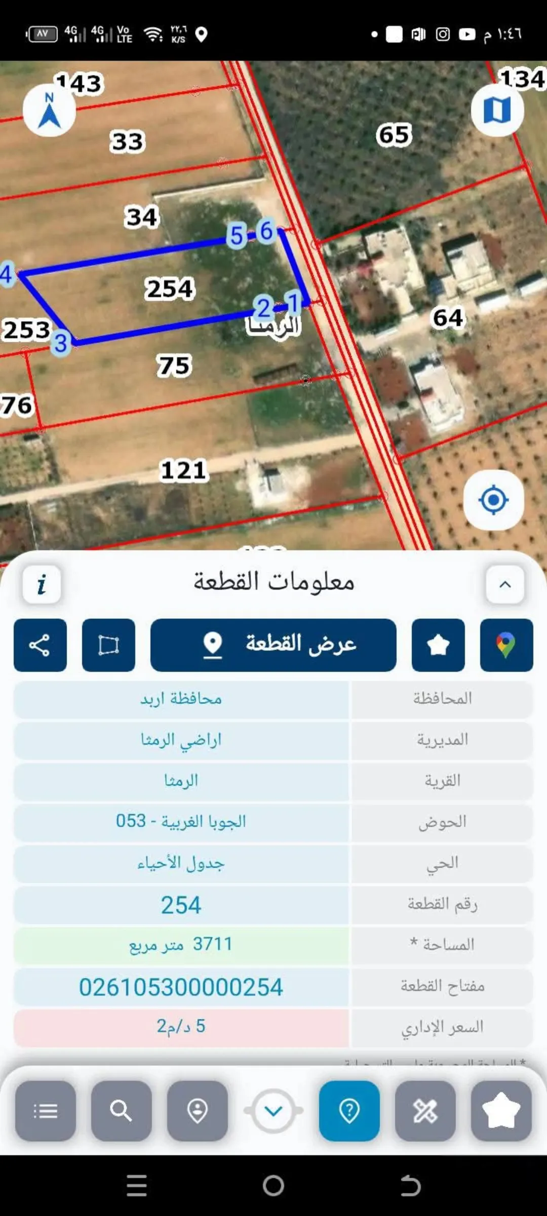 أرض مميزة للبيع في الرمثا الشرقية – محافظة إربد
