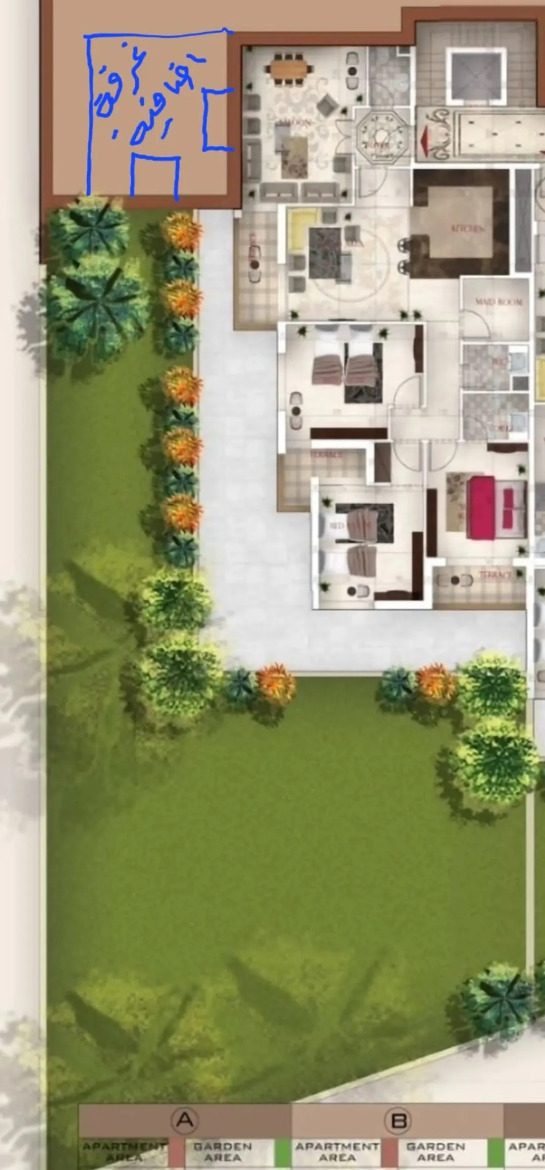 شقة فاخرة بمواصفات القصور بمساحة 800 متر