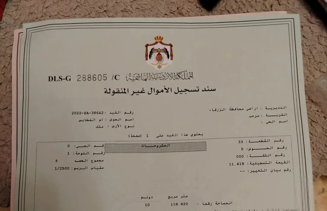 مزرعة زيتون مشجرة للبيع في بيرين – الزرقاء