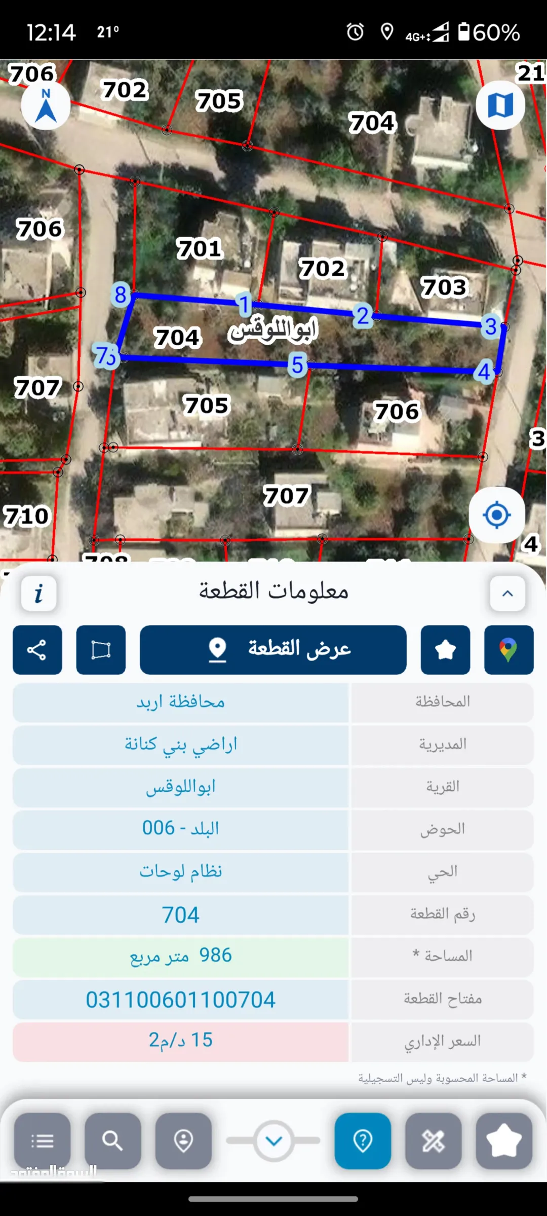 قطعة أرض مميزة للبيع في قلب ابواللوقس