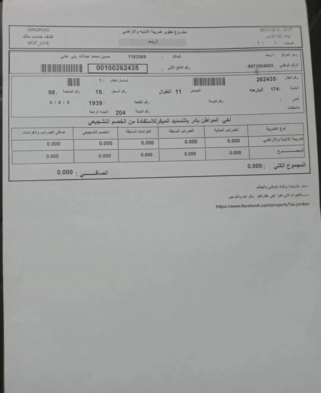أرض سكنية للبيع في إربد – حي طوال