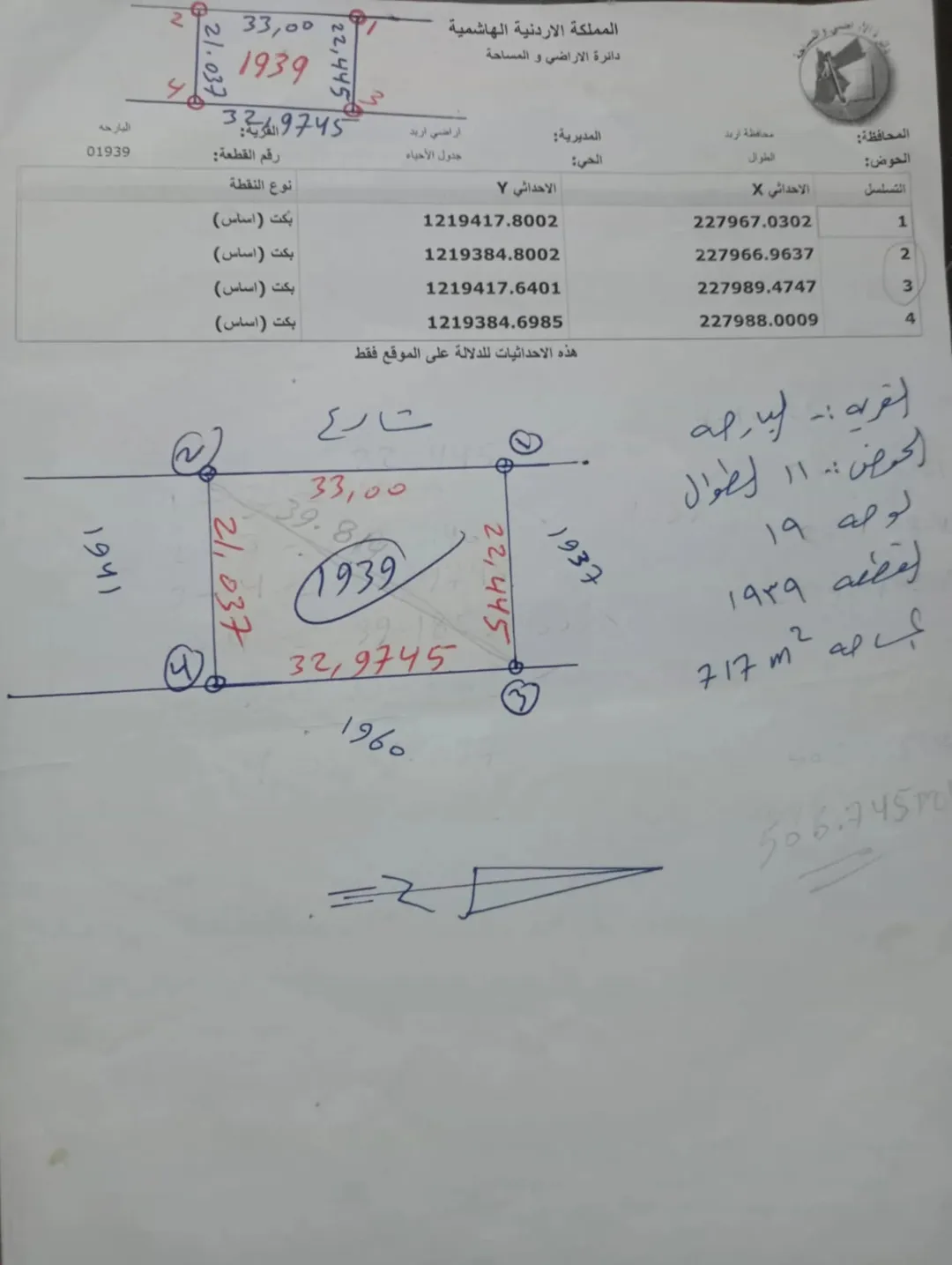 أرض سكنية للبيع في إربد – حي طوال