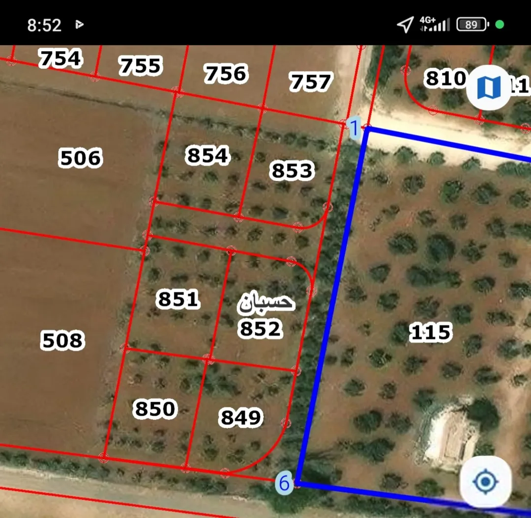 Plots of land of 500 m² in Naour, Hisban