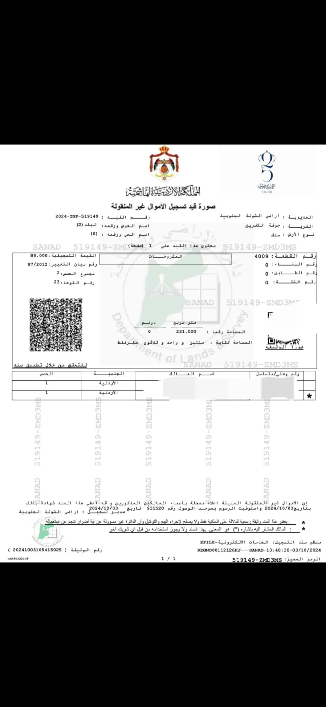 منزل للبيع في غور الكفرين