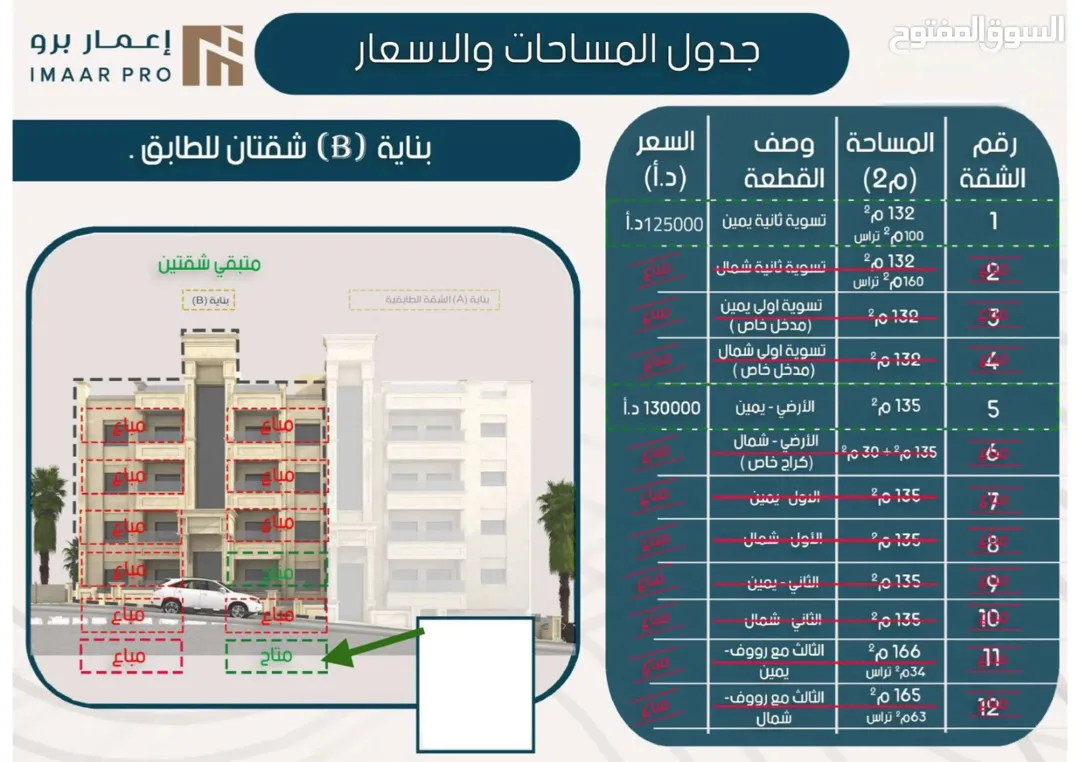 شقة في الرابية “شبه أرضية”مع تراس للبيع او اقساط على البنك