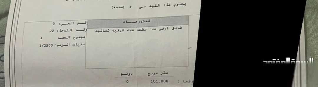 الشقة للبيع طابق ارضي