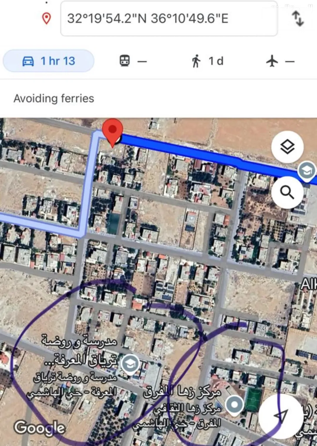 دونم أرض سكني للبيع في المفرق منطقة الشويكة الحصان الجنوبي