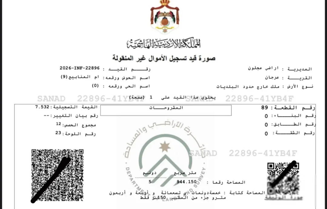 أرض مميزه في شمال الأردن – محافظة عجلون للبيع مباشرة تبعد عن دوار خلدا في عمان 60 كم
