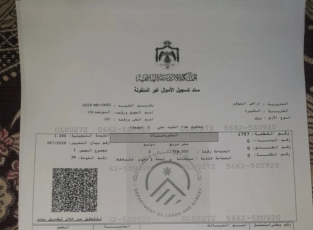 قطعة أرض مميزة في الموقر مفروزة سكن ب