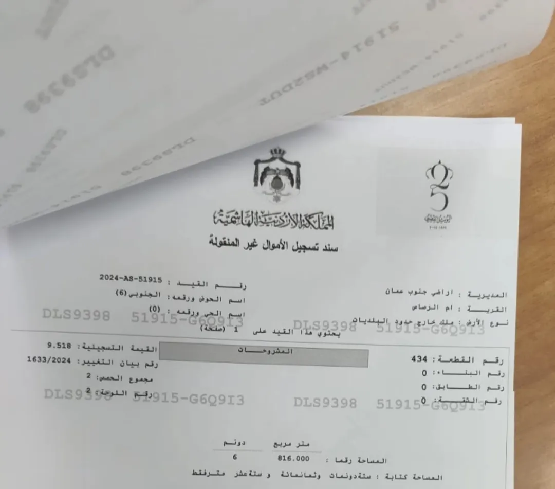 ارض للبيع في ام الرصاص على الشارع الرئيسي