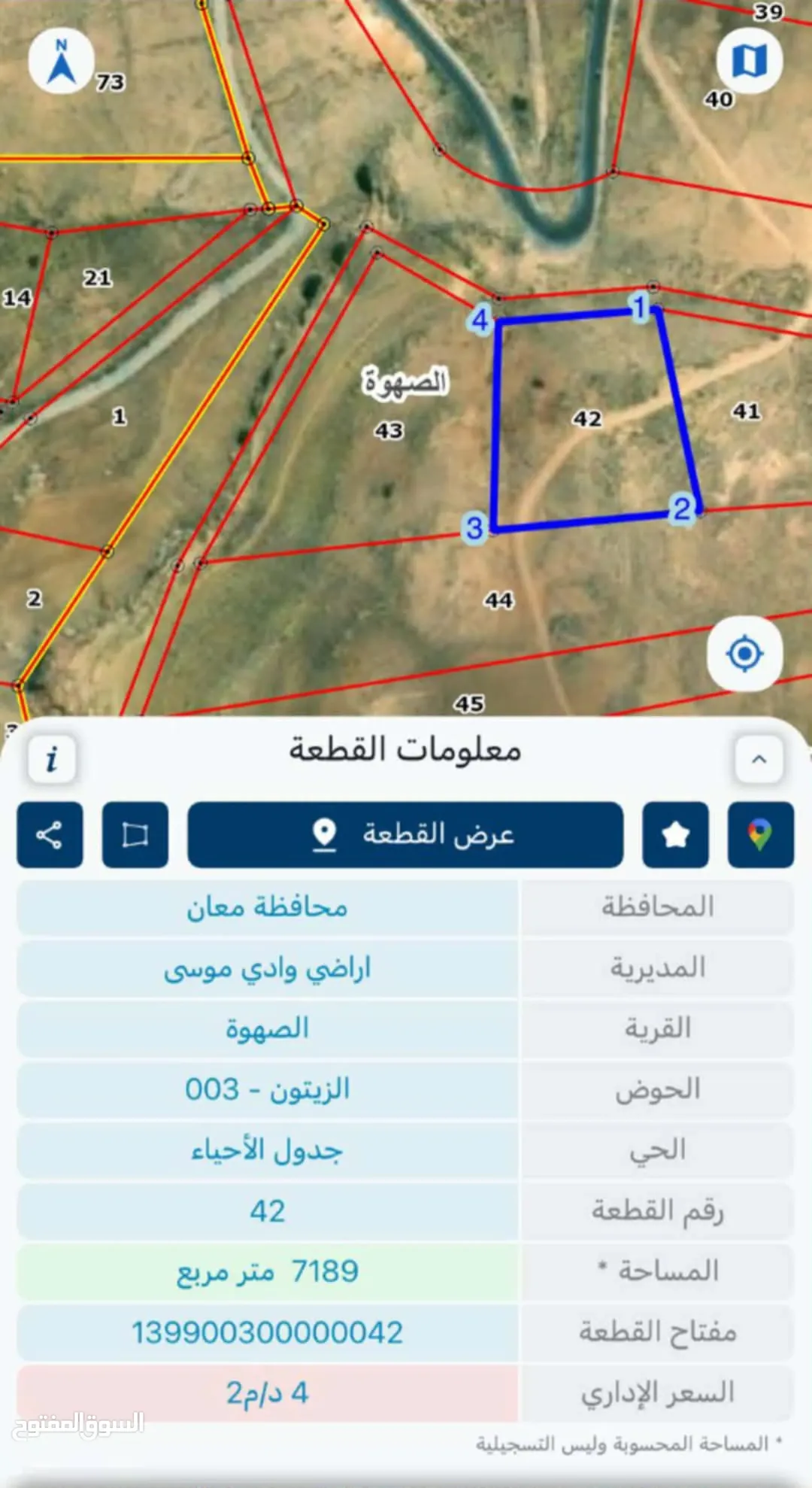 ارض للبيع محافظه معان