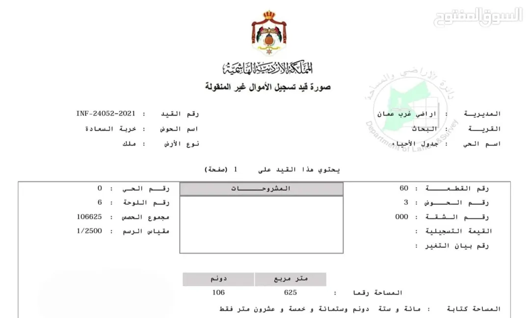 أراضي مميزة للبيع في منطقة أبو السوس – عمان