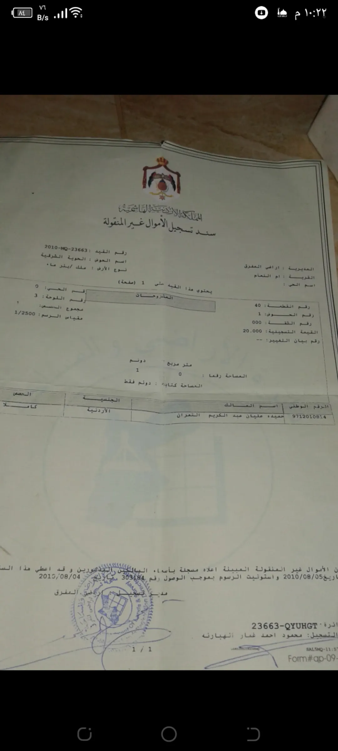 أرض سكنية مميزة للبيع في أم النعام الشرقية – المفرق