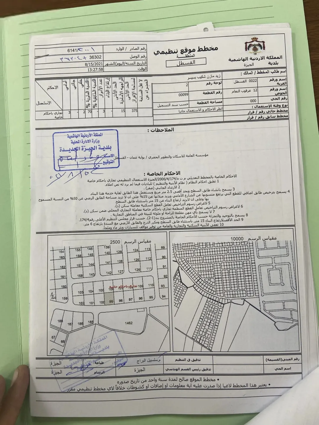 أرض تجارية مميزة للبيع في القسطل – مشروع بوابة عمان – مساحة 500 متر مربع