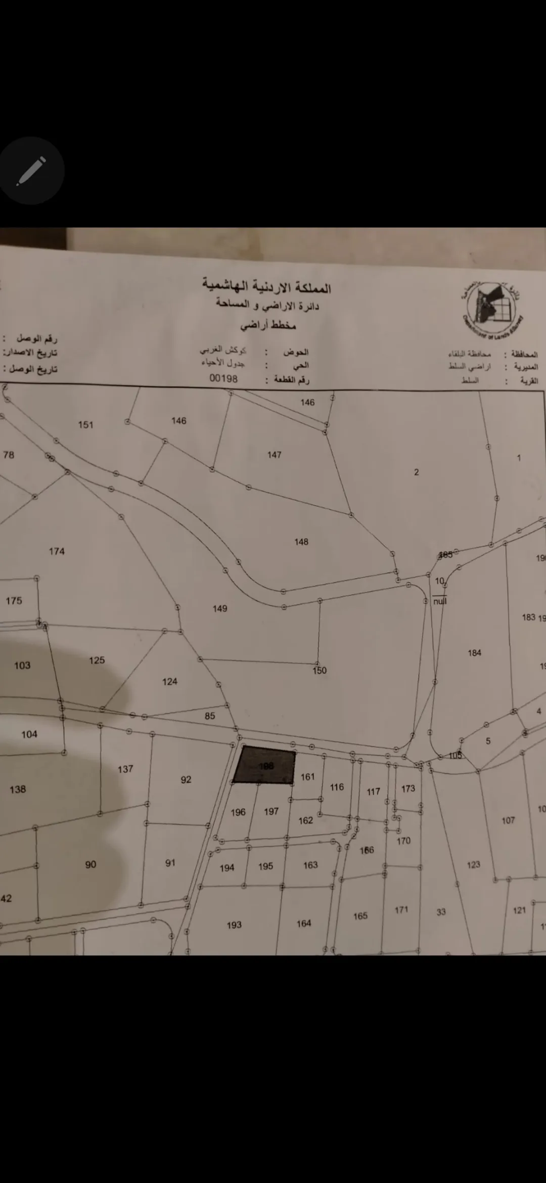 قطعة أرض زراعية مميزة في زي – السلط