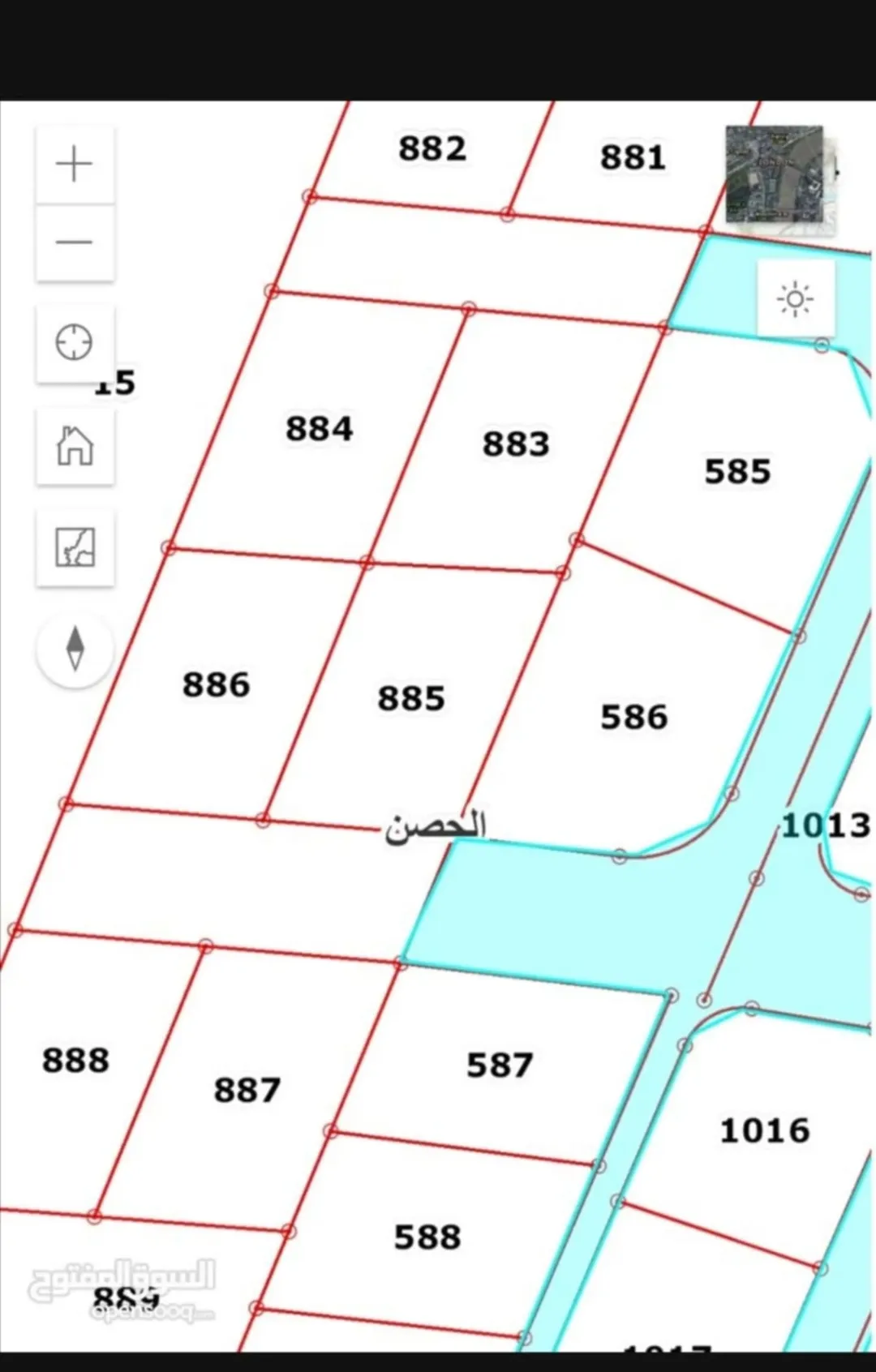 أرض سكنية للبيع في الحصن – حوض طبول كوتيه