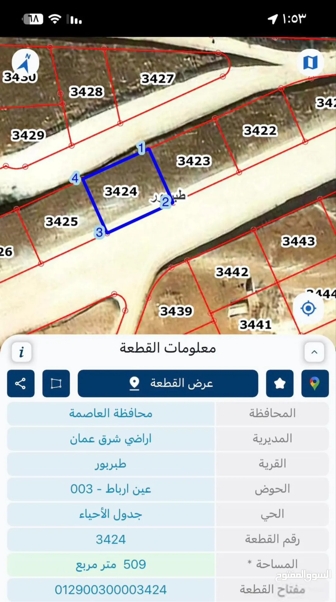 أرض سكنية مميزة للبيع في طبربور