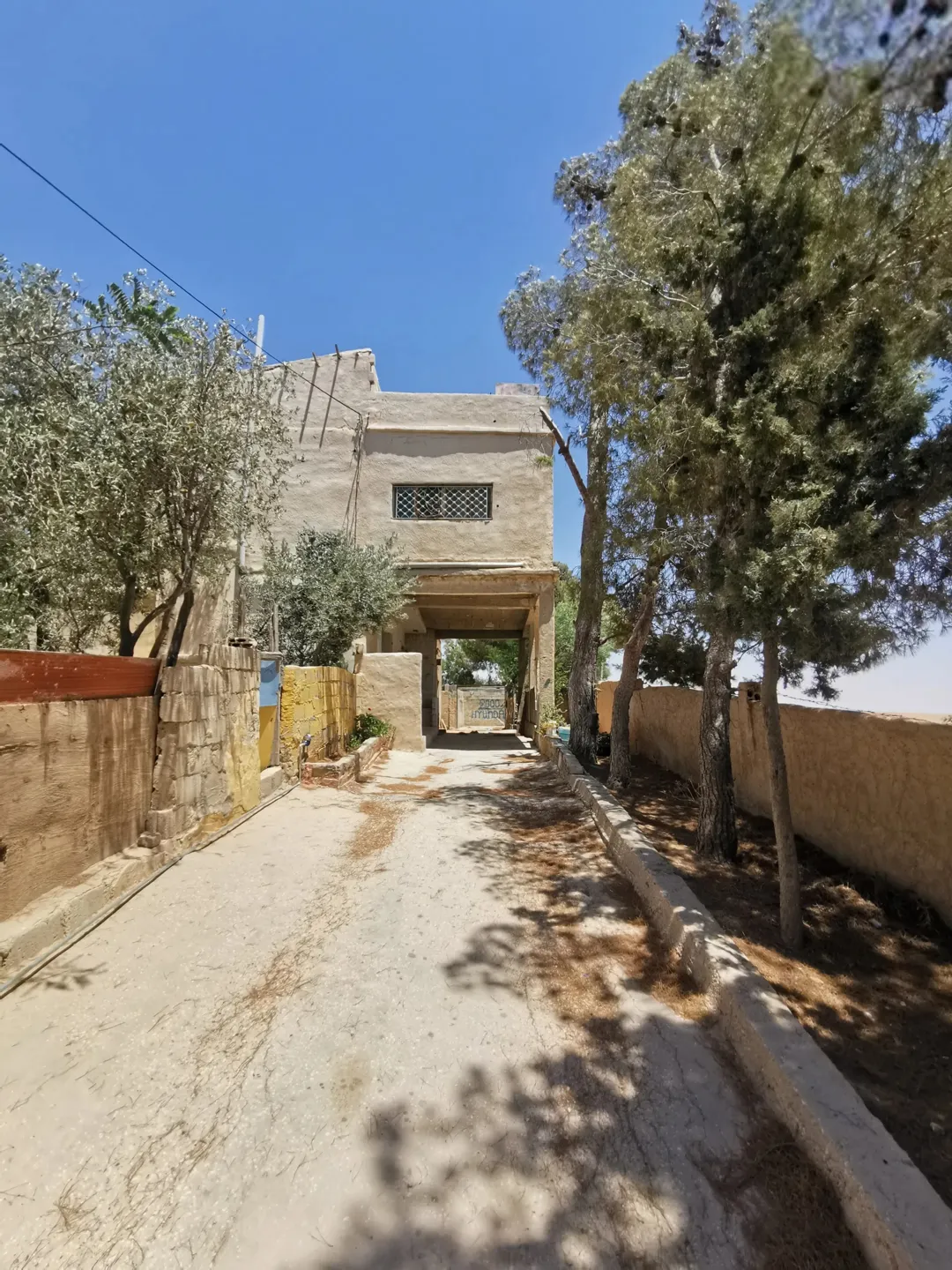 قطعة أرض خصبة مزروعة بكروم الزيتون واللوز مع منزل طابقين ساحر