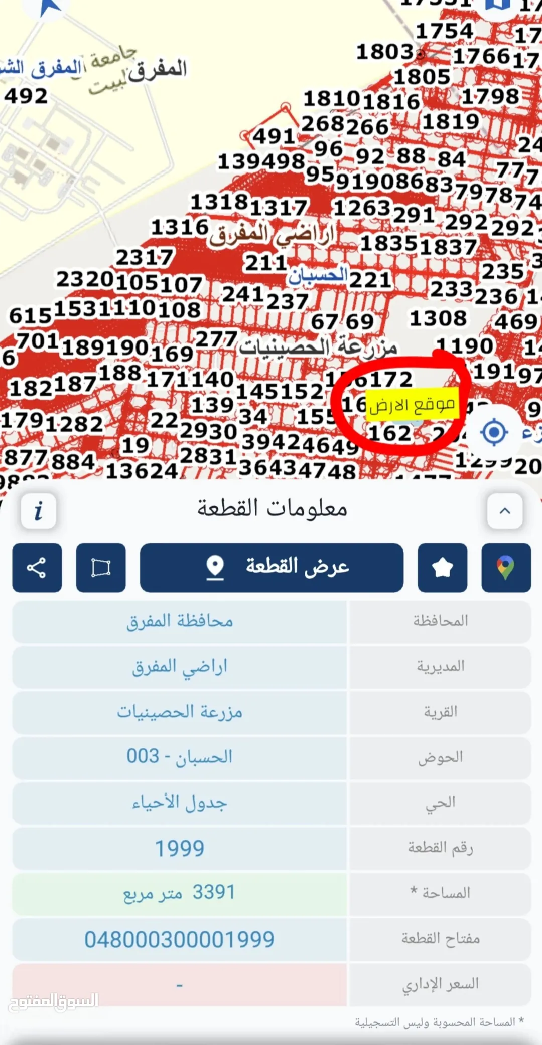 أرض للبيع في المفرق بالقرب من جامعة آل البيت
