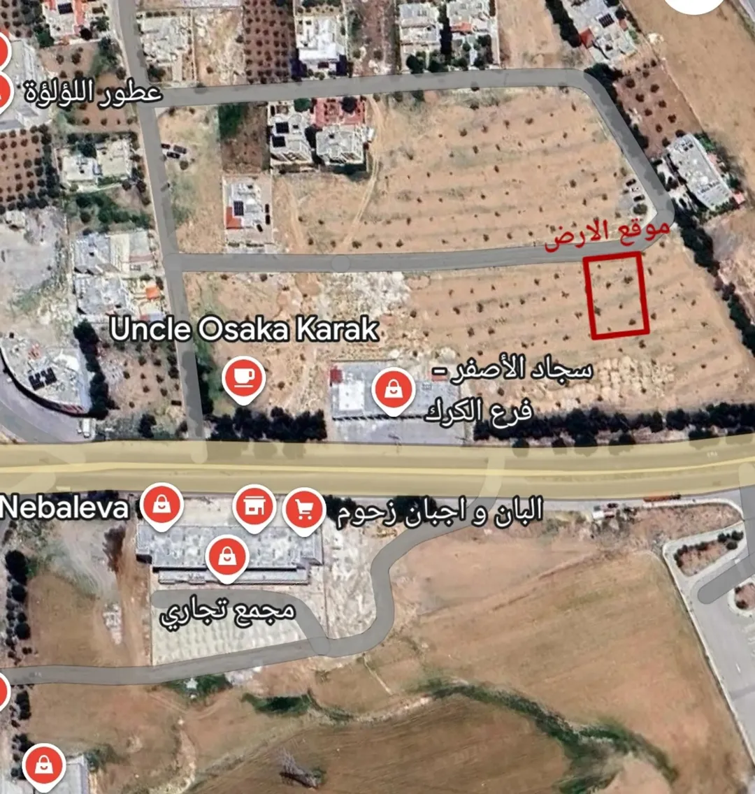 قطعة أرض مميزة الكرك/الثنية مقابل المجمع الجديد مباشرة و قريبة جدا من اشارة الكرك/الجامعة — صورة 3