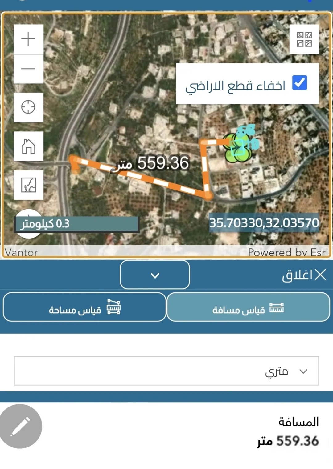 دونم ارض ، فوق شارع الستين ، مطل و كاشف ، البقيع