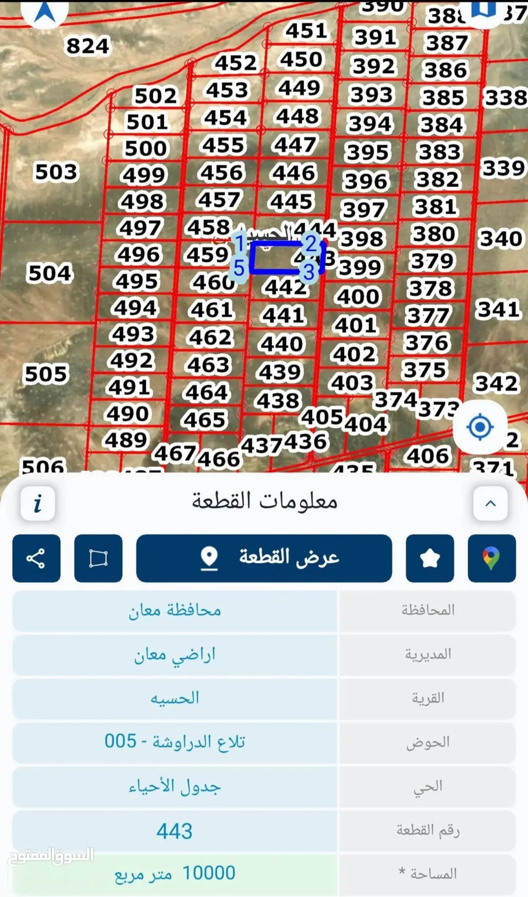 للبيع قطعة أرض مميزة 10 دونم بكوشان مستقل في قلب معان
