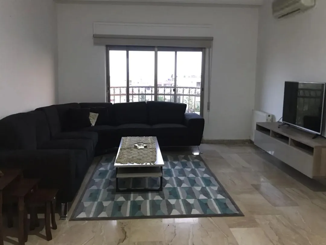 Furnished 2-bedroom apartment for annual rent — between Abdoun & Sweifieh
