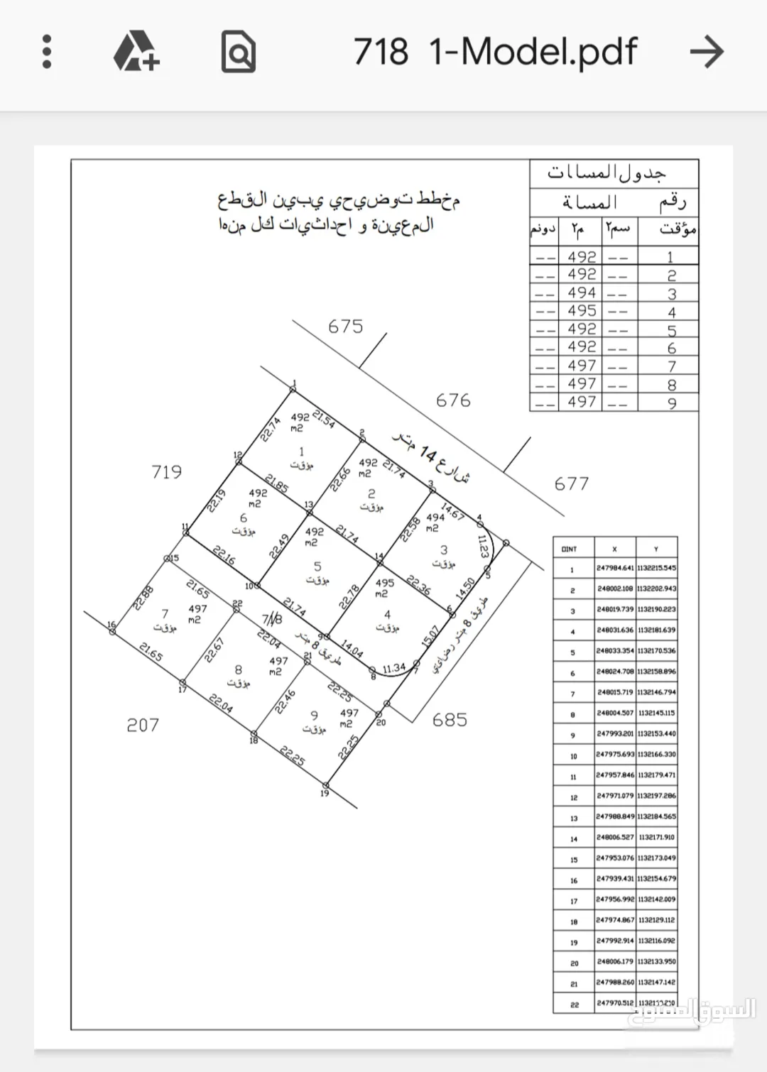 أرض سكنية للبيع في الذهيبة الشرقية – الموقر