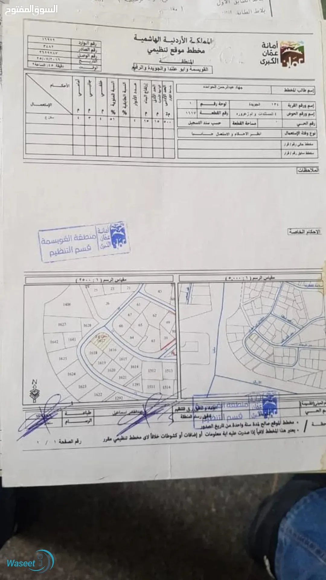قطعة ارض مميزة في الجويدة (حي الباير) للبيع