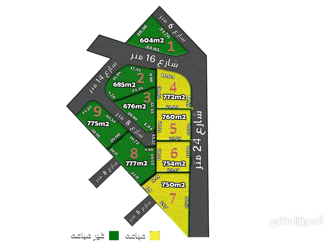أراضي سكنية للبيع في رجم الشامي جنوب عمان بالقرب من شارع الميه عمان التنموي