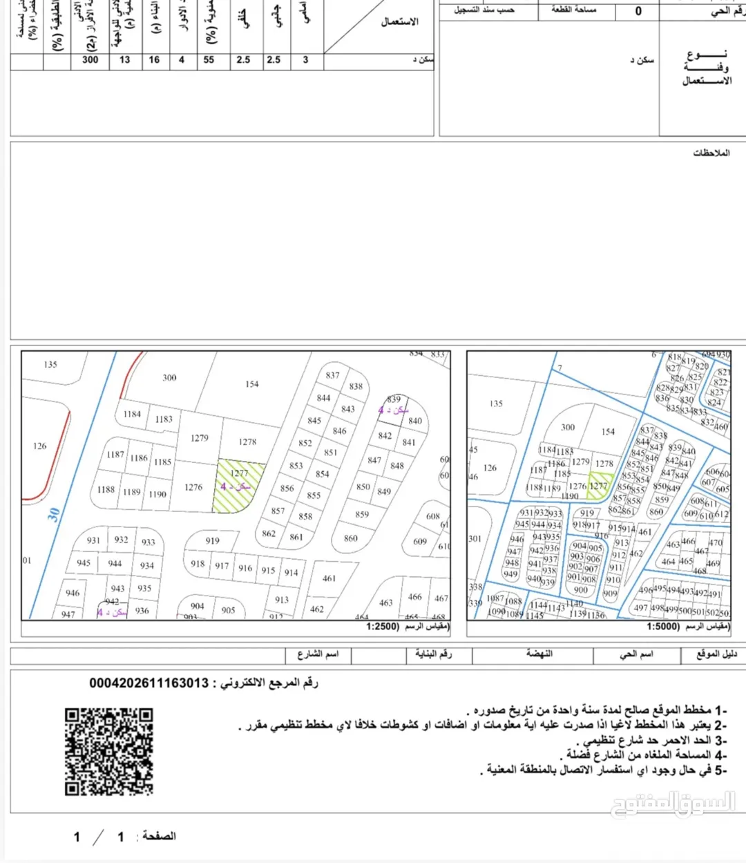 أرض سكنية للبيع في أبو علندا بمساحة 1 دونم