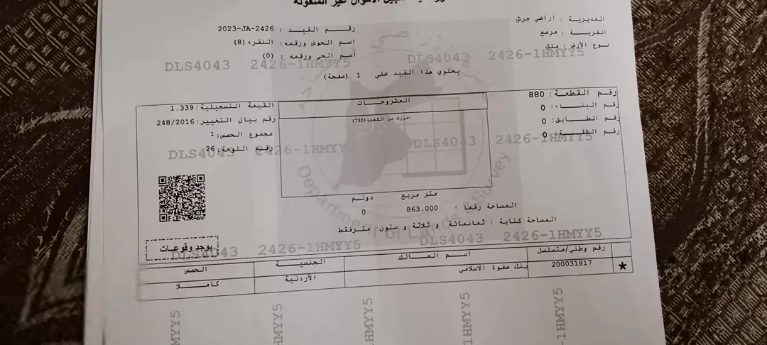أرض سكنية مميزة للبيع في سلحوب – محافظة جرش
