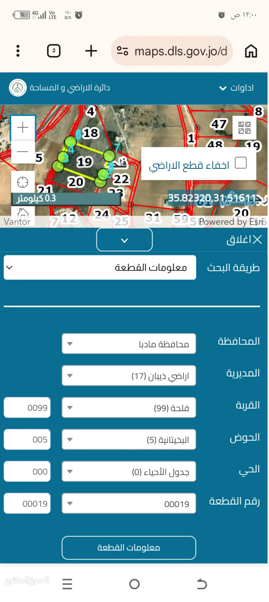 قطعة أرض زراعية مميزة للبيع في ذيبان – مادبا