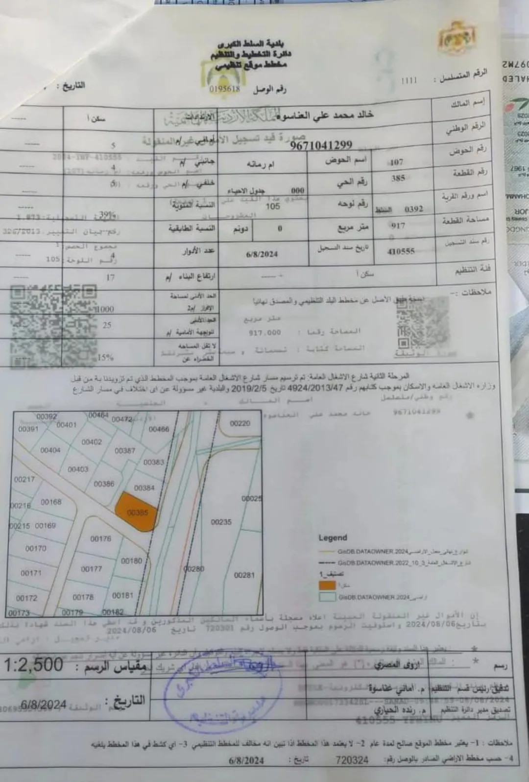 قطعة أرض سكنية مميزة للبيع في السلط – أم رمانة على شارع الستين مباشرة