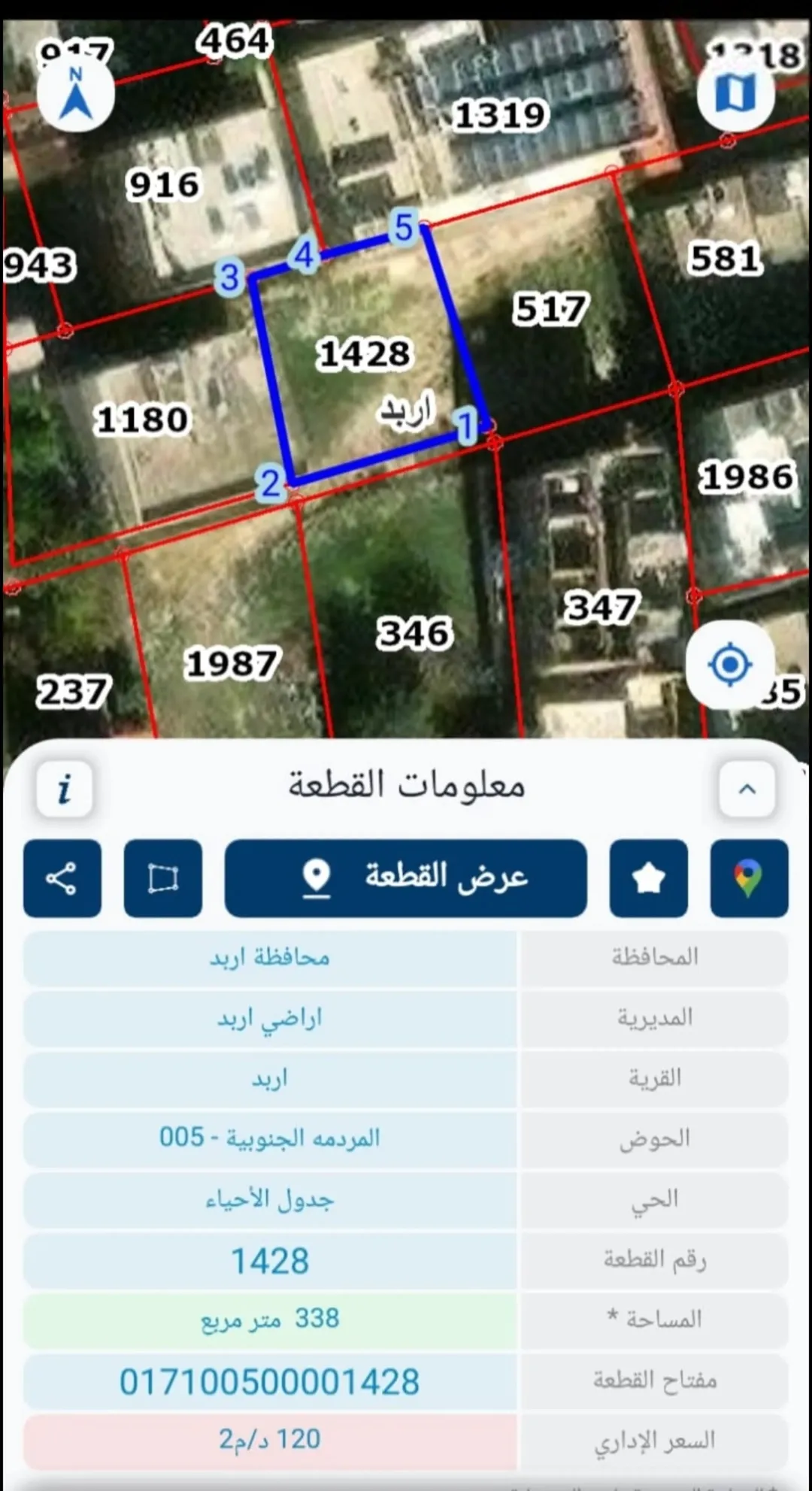 أرض مميزة للبيع في إربد – حي جدول الأحياء