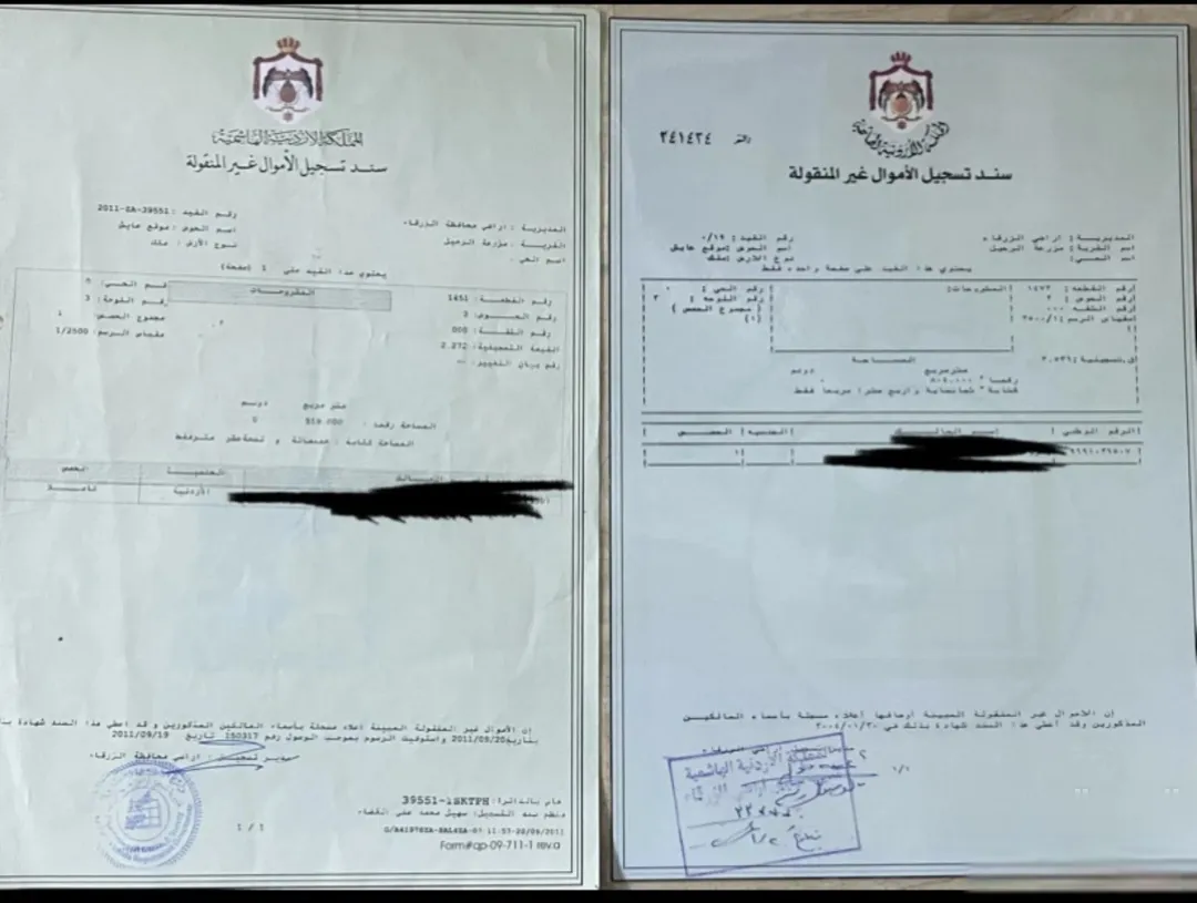 قطع اراضي عدد 2 في الزرقاء ضاحية البستان مطلات على شارع القدس مباشره