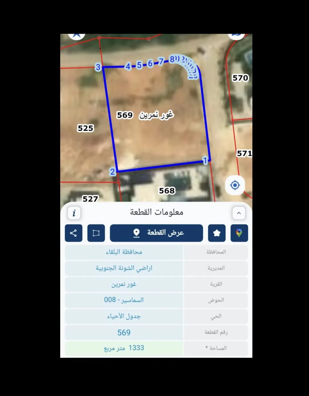 أراضي للبيع تصلح لشاليهات في افخم وأهدى منطقة في الشونة الجنوبية ( غور نمرين ) ضاحية الراية