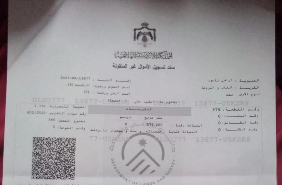 قطعة أرض سكنية مميزة للبيع في ناعور