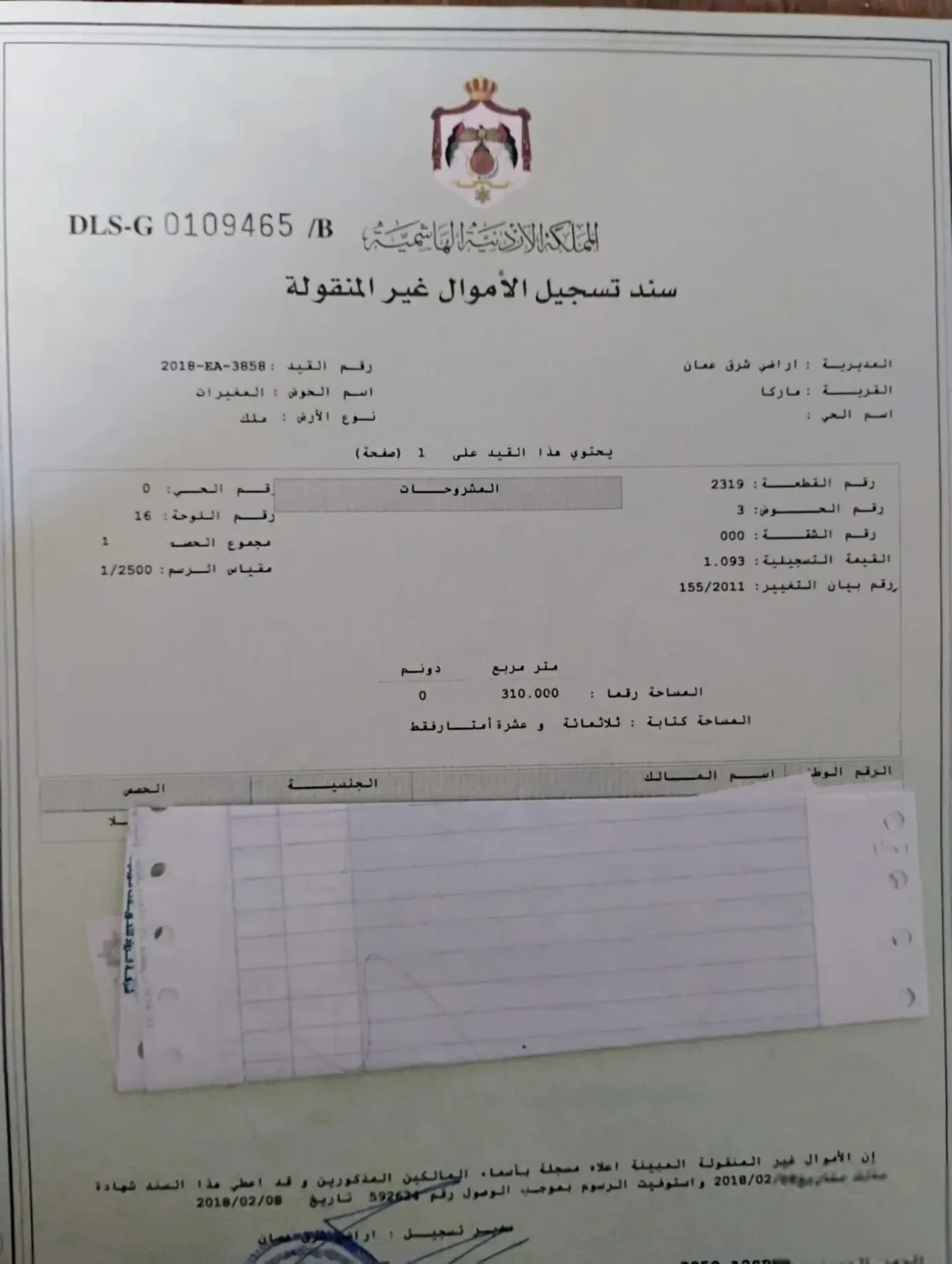 للبيع أرض في ماركا حوض المغيرات