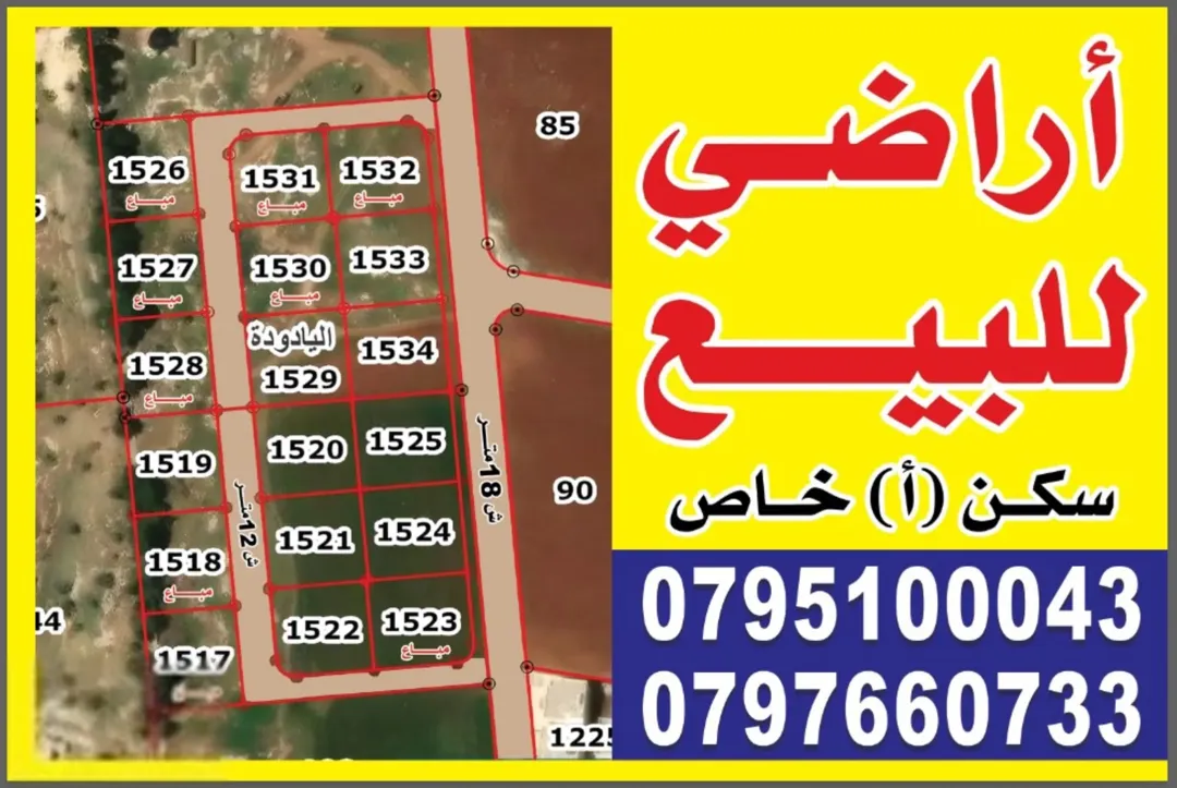 ارض للبيع اليادوده سكن خاص