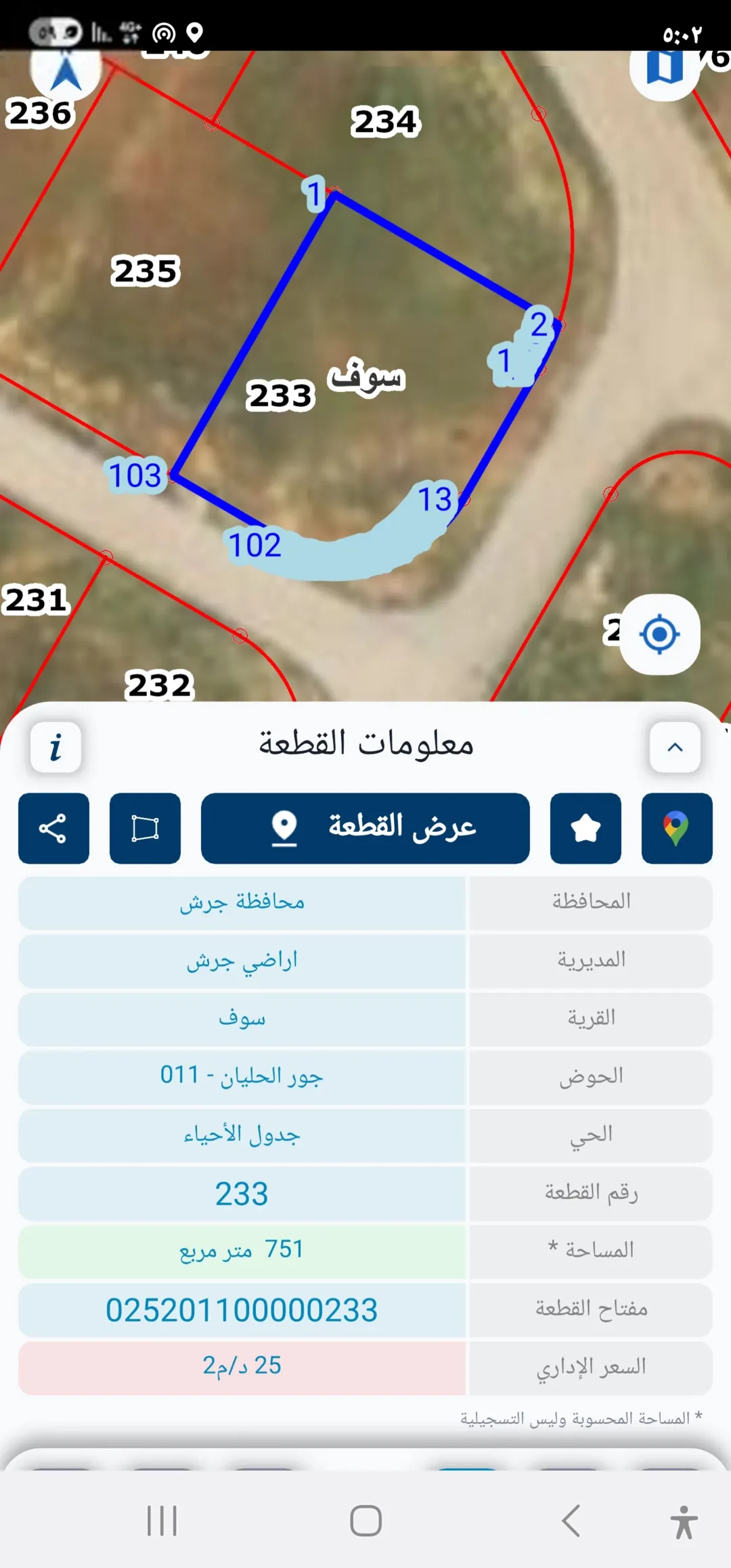 أرض للبيع في جرش – حوض جور الحليان بموقع مميز