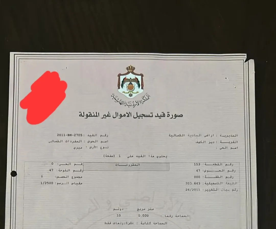 أرض زراعية مميزة للبيع في دير الكهف – المفرق