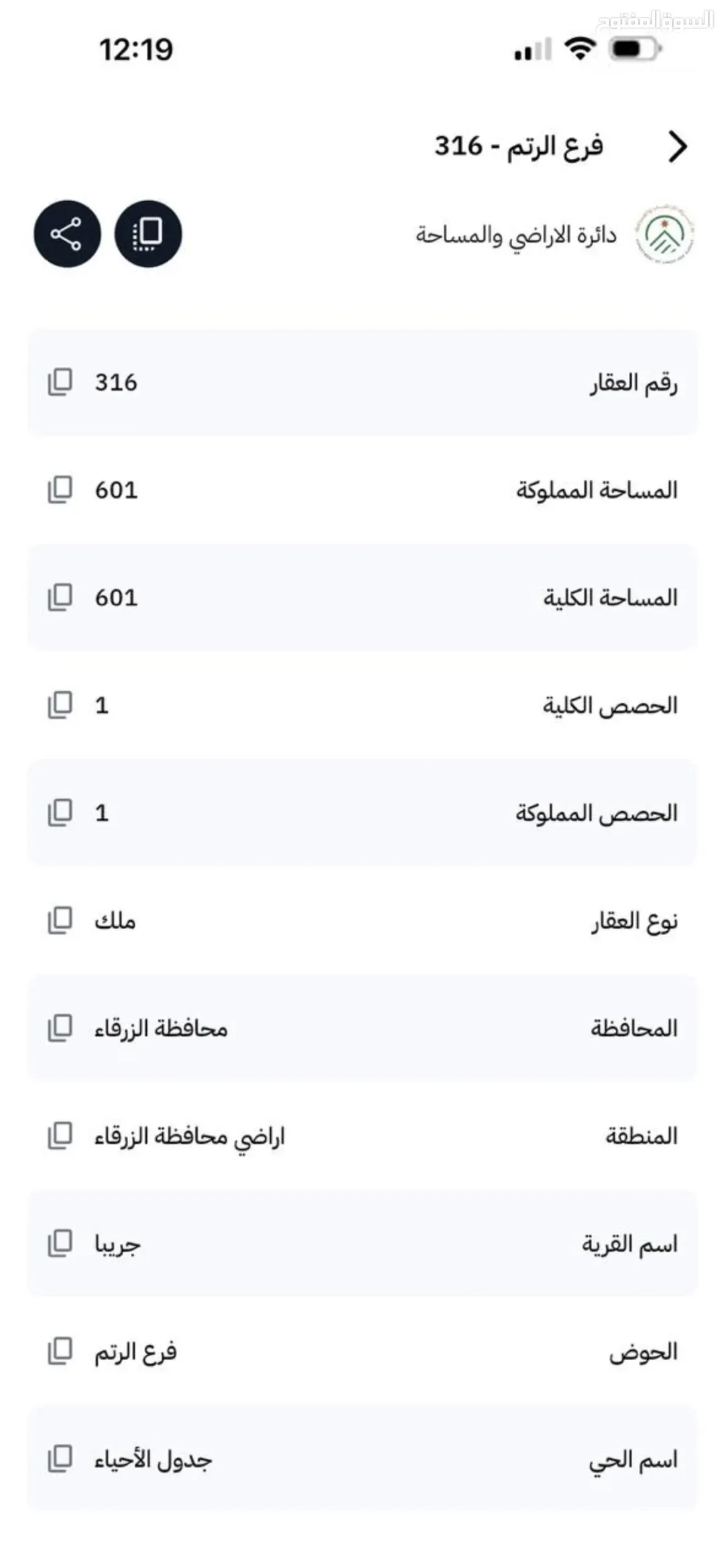 ارض للبيع منطقه الجريبا