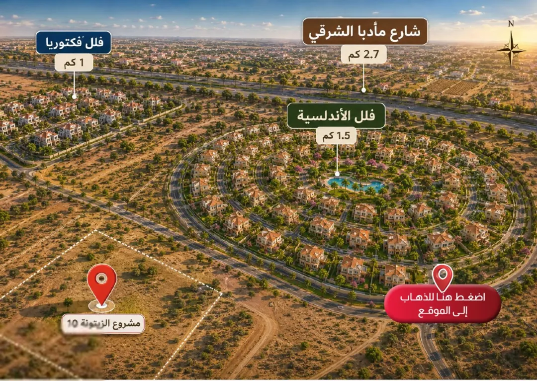 أرض سكنية مميزة في منطقة الزيتونة بالقرب من فلل الأندلسية