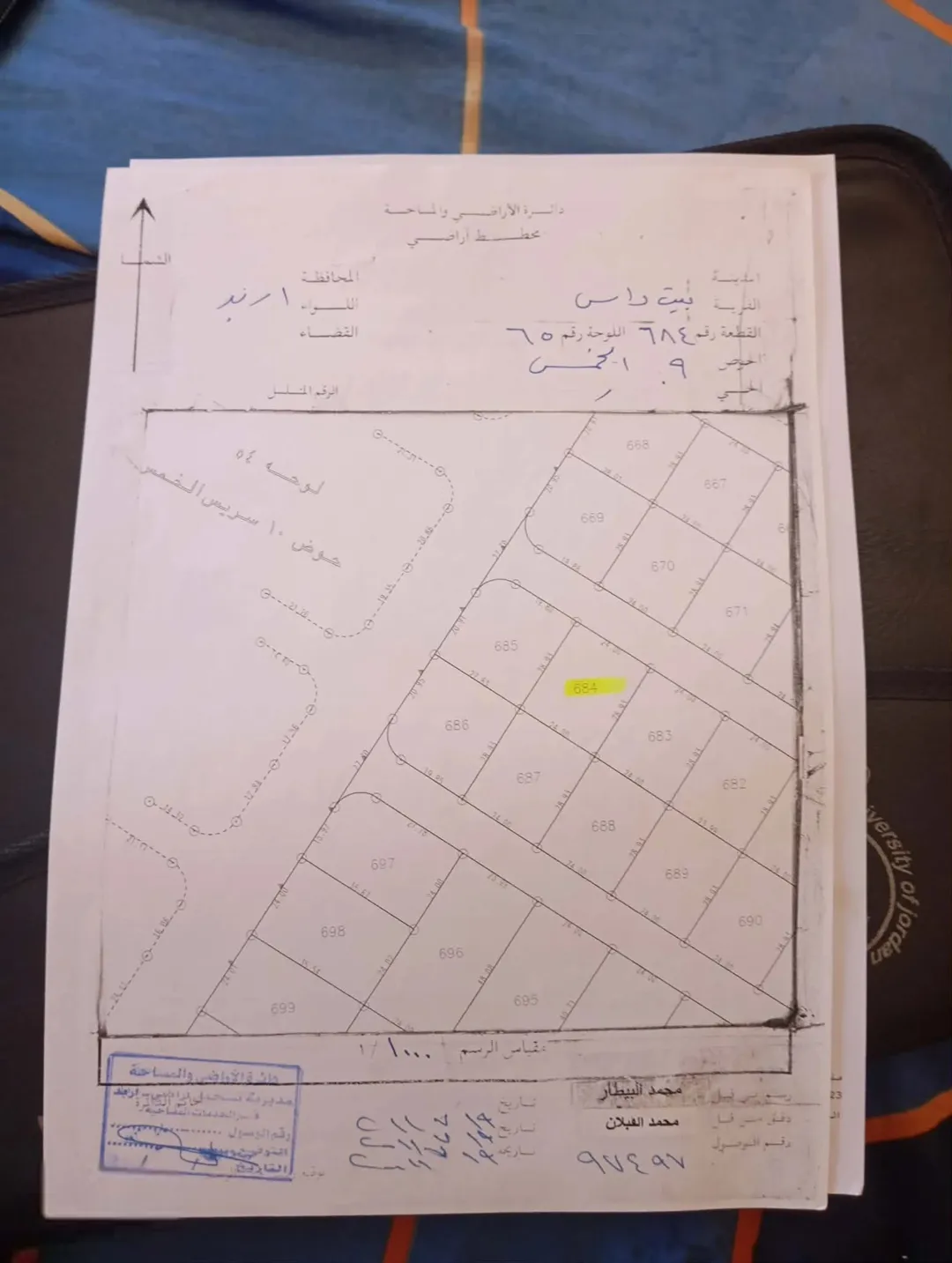 مستعجل علبيعه البيع قطعة أرض مميزه رقم القطعه 684 في منطقة بيت راس ،ضمن حوض الخمس 9 بمساحه مناسبه